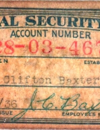 James Clifton Baxter Social Security Card